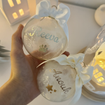 Boule de Noël en verre personnalisable (8cm)