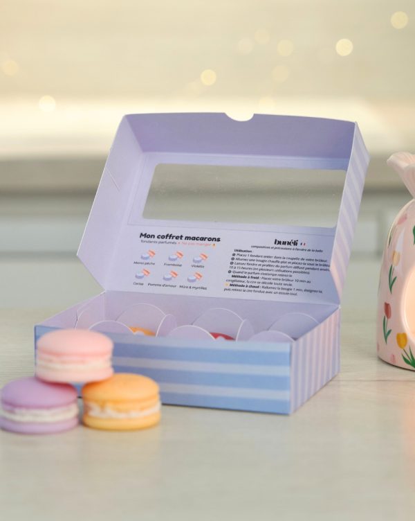 Coffret fondants Macarons Violet (x6)