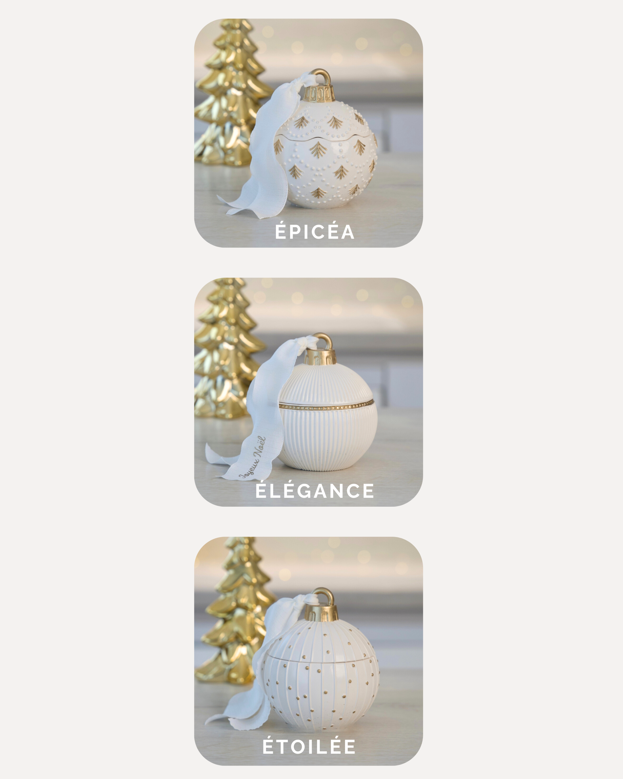 Boule de Noël Premium en Jesmonite & Cire – Image 2