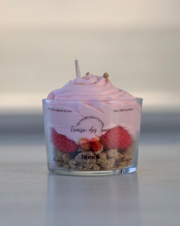 Bougie gourmande fraise des bois