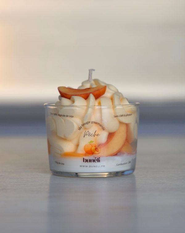 Bougie gourmande pêche